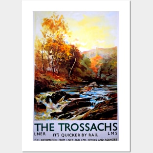 Vintage Railway travel poster the Trossachs Posters and Art